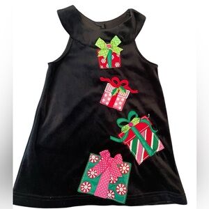 Rare Editions EUC Black Velvet-like Holiday Dress with gift 🎁 Adornments